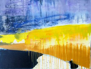 Abstract coast II 52cm x70cm Acrylic on paper 2017 SOLD Matthew Rees Artist