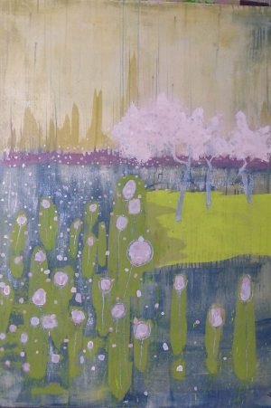 Almond Blossom 91cm x 122cm Acrylic on canvas 2016 SOLD (Prints Available) Matthew Rees Artist