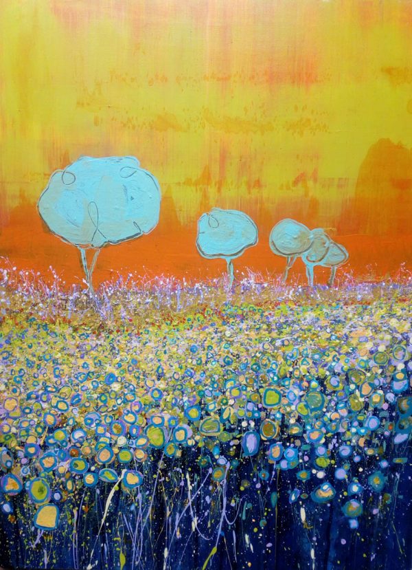August Field 54cm x 73cm Acrylic on canvas 2017 Sold (Prints Available) Matthew Rees Artist