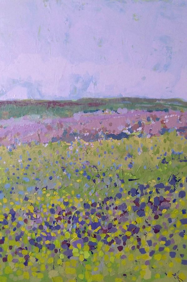 Lavender Green Field 60cm x 80cm Acrylic on canvas 2016 SOLD (Prints Available) Matthew Rees Artist
