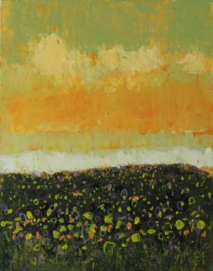 Orange Cloud 33cm x 41cm Acrylic on canvas Sold Matthew Rees Artist